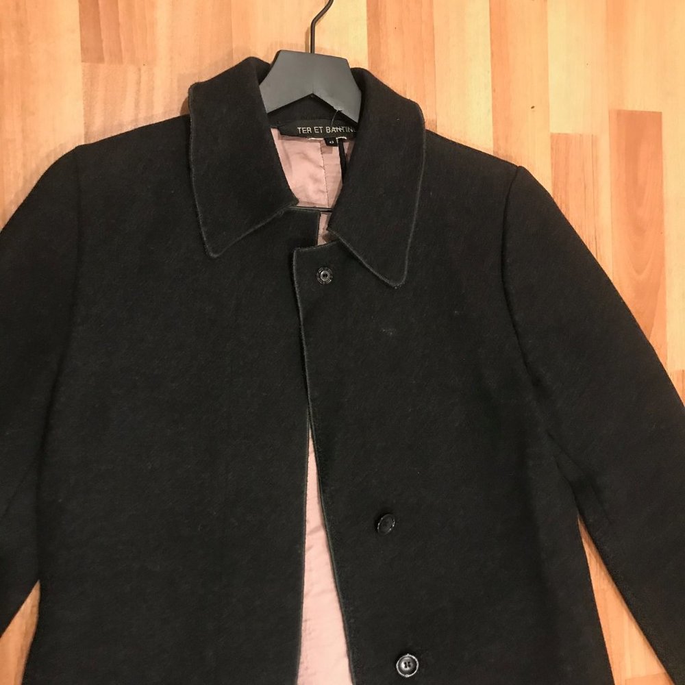NWOT Teret Bantine Virgin Wool Coat - Picture 3 of 7